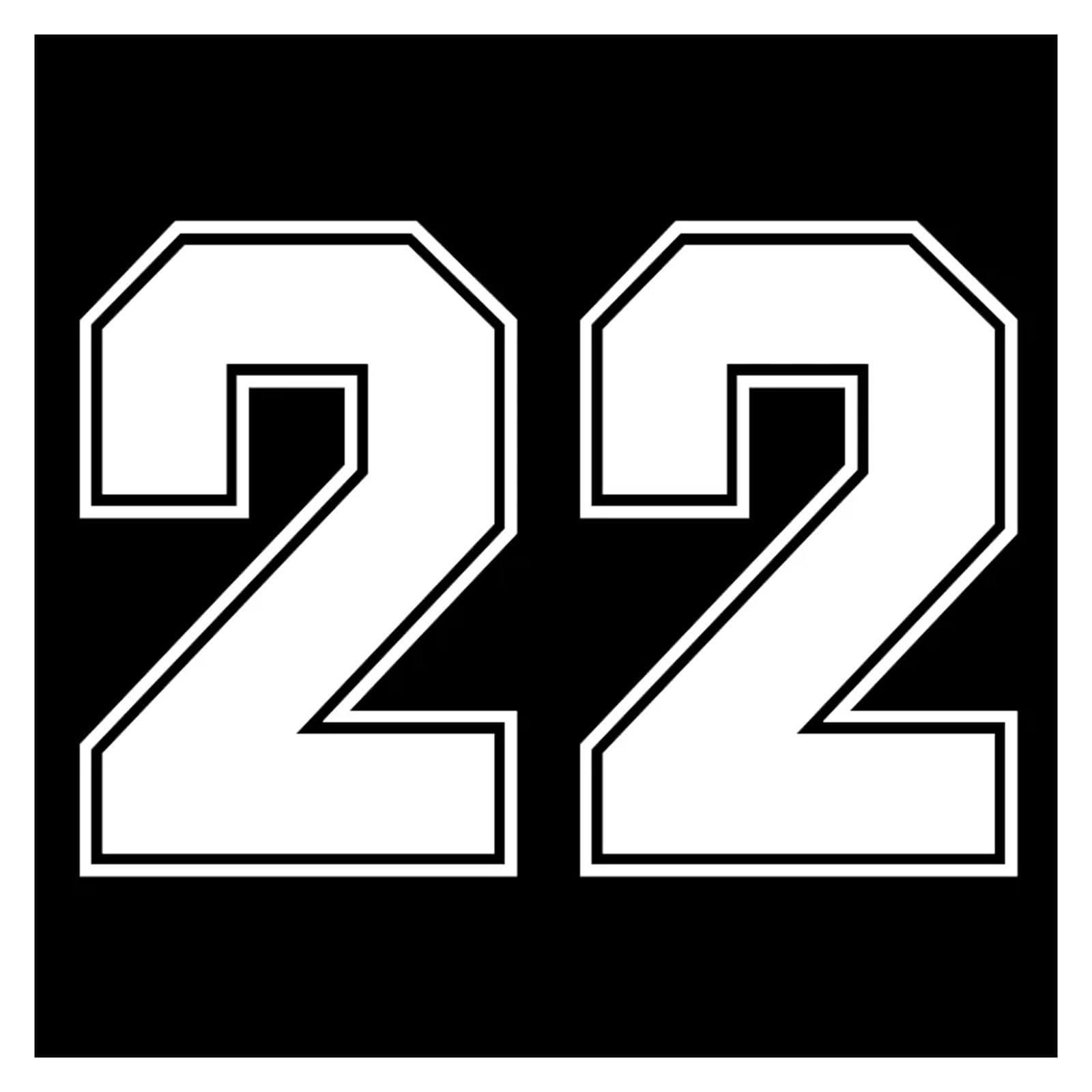 No.22【送料別】hamil ハミル ステッカー 8枚セット Amazon.co.jp: 数字 22 面白い車ステッカー 自動車 オートバイ 外装
